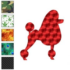 Poodle Dog Breed Silhouette, Vinyl Decal Sticker, 40 Patterns  3 Sizes, 1996