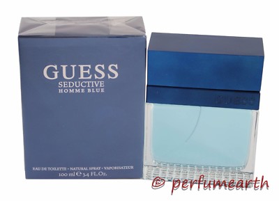 GUESS SEDUCTIVE HOMME BLUE 3.4/3.3 OZ EDT SPRAY FOR MEN NEW IN A BOX BY GUESS