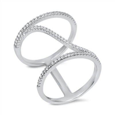 Spiral Ring Made Of Silver Double Spiral Ring Ending In Two Oval 673