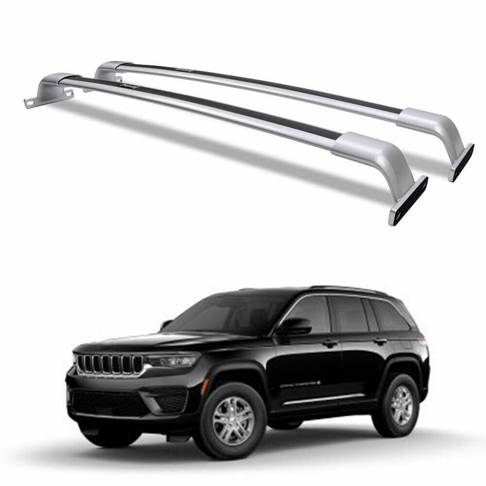 2Pcs Fits for Jeep Grand Cherokee 2022 2023 Roof Rail Rack Cross Bars Crossbars