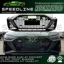 2020-25 For Audi A7 Base To RS7 Style Front Bumper Conversion Kit Upgrade NEW