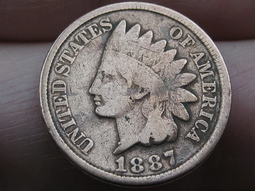 1887 Indian Head One Cent Penny- VG Details