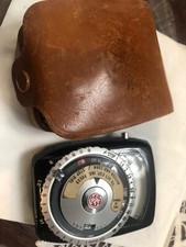Vintage GE Guardian Pr-2 Exposure Light Meter in Leather Case with Manual Photo