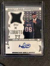 2006 Topps Draft Day Moments Marcus Williams Autograph Jersey Nets #/199