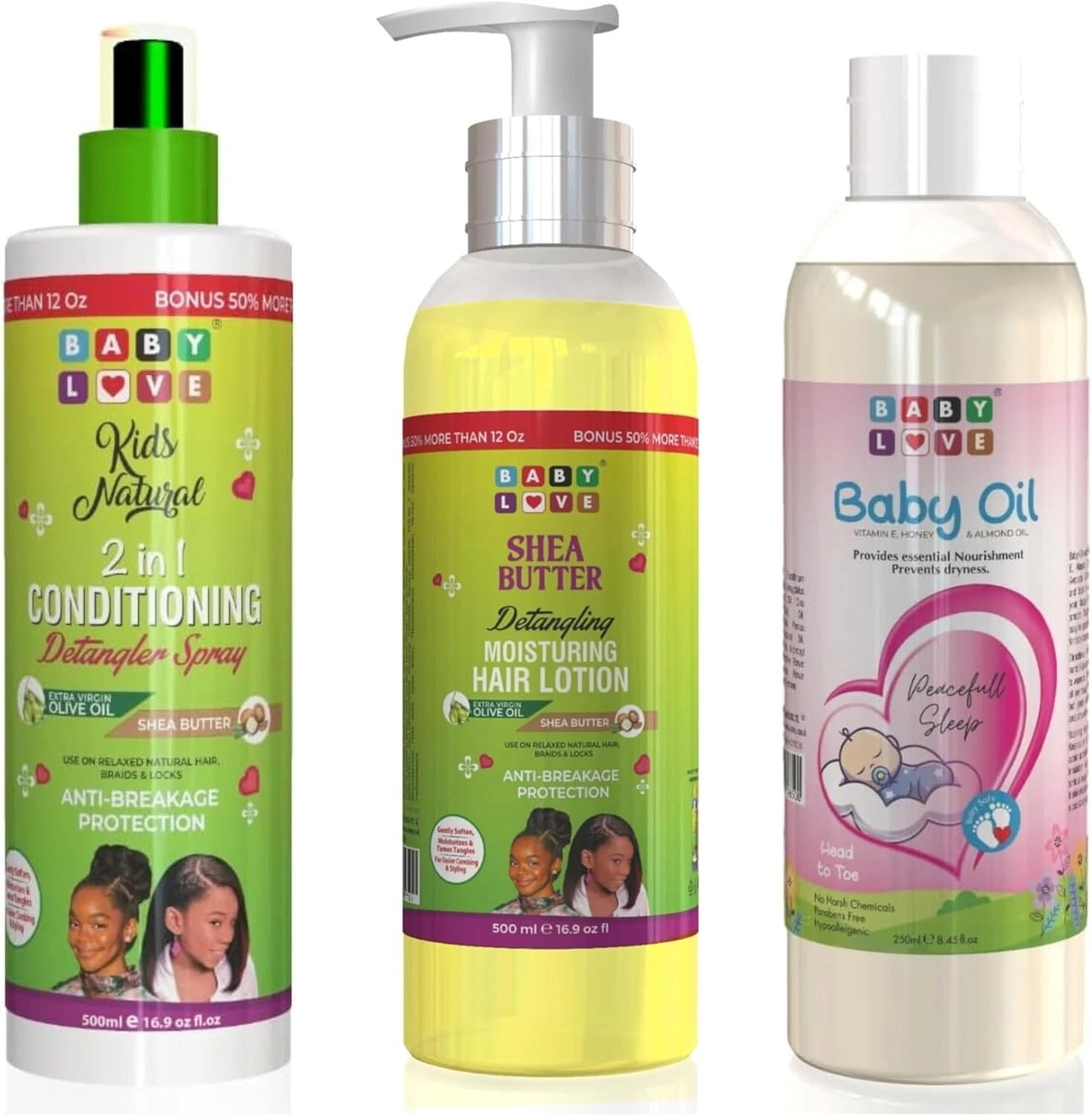Kids Care Trio Set,Shea Butter Detangling Spray,Detangling Lotion, Vitamin E Oil
Opens in a new wind
