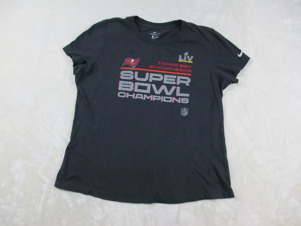 Tampa Bay Buccaneers Shirt Womens Large Gray Nike Football Super Bowl NFL Ladies - Image 2 of 4