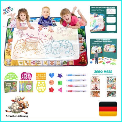 Water Doodle Mat Drawing Mat Large Zoo Watercolour Writing Painting Doodle Bo...