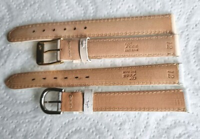 Bracelets De Montre Vintage Fleurus - Cuir Veau Ou Chèvre, Largeur 12/14mm - Occasion