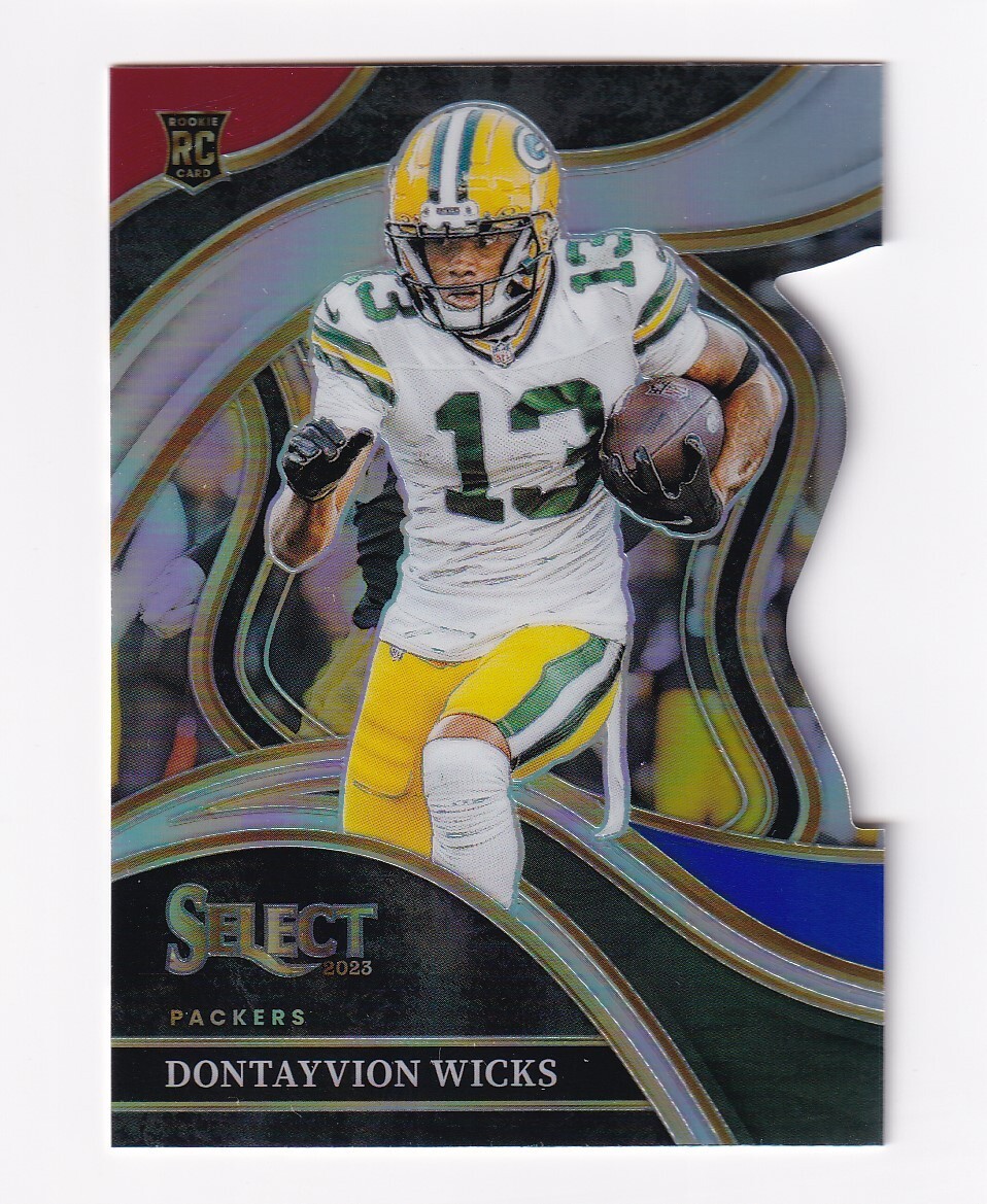 2023 SELECT FOOTBALL DONTAYVION WICKS ROOKIE CLUB RED & BLUE PRIZM DIE-CUT #271