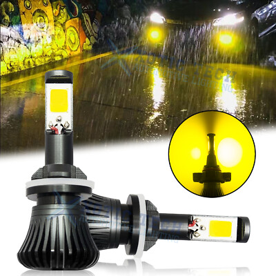 2x LED Driving Fog Light Bulbs Strobe Flashing Golden Yellow 880 890 892 893 899