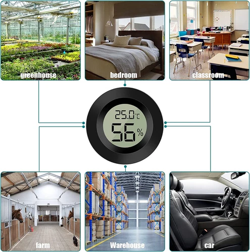 5/10x Digital Thermo-Hygrometer Thermometer Luftfeuchtigkeit Temperaturmessgerät - Bild 9 von 13