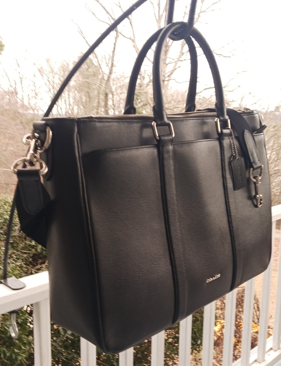 Coach F54775 Perry Metropolitan Black Leather Triple Compartment