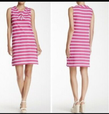 Kate Spade Tropez Pink White Striped Sleeveless Dress size S | eBay