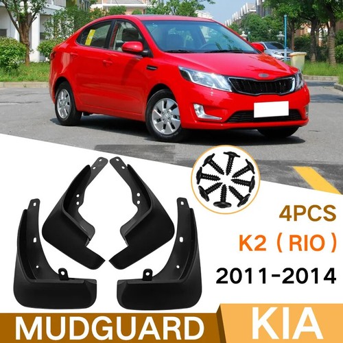 Mud Flaps For KIA K2 Rio 2017-2023 - 4-PC Front & Rear Splash Guards, Heavy Duty ABS, Includes Car Wash Towel - View #8