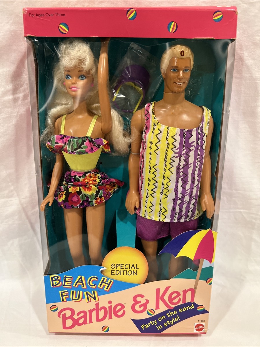 Mattel 1993 Beach Fun Barbie & Ken Dolls Special Edition | eBay