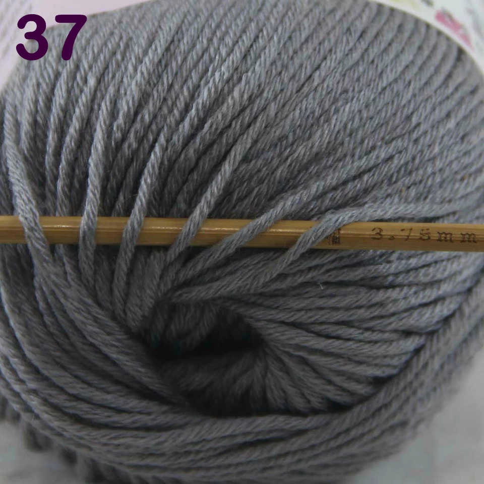 Sale New 8 Balls x 50gr Cashmere Silk Wool Hand Knit Wrap Shawls Crochet Yarn 37 - Image 3 of 4