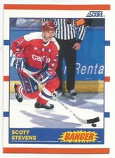 SCOTT STEVENS 1990-91 SCORE BANGER CARD NM-MT+ CONDITION