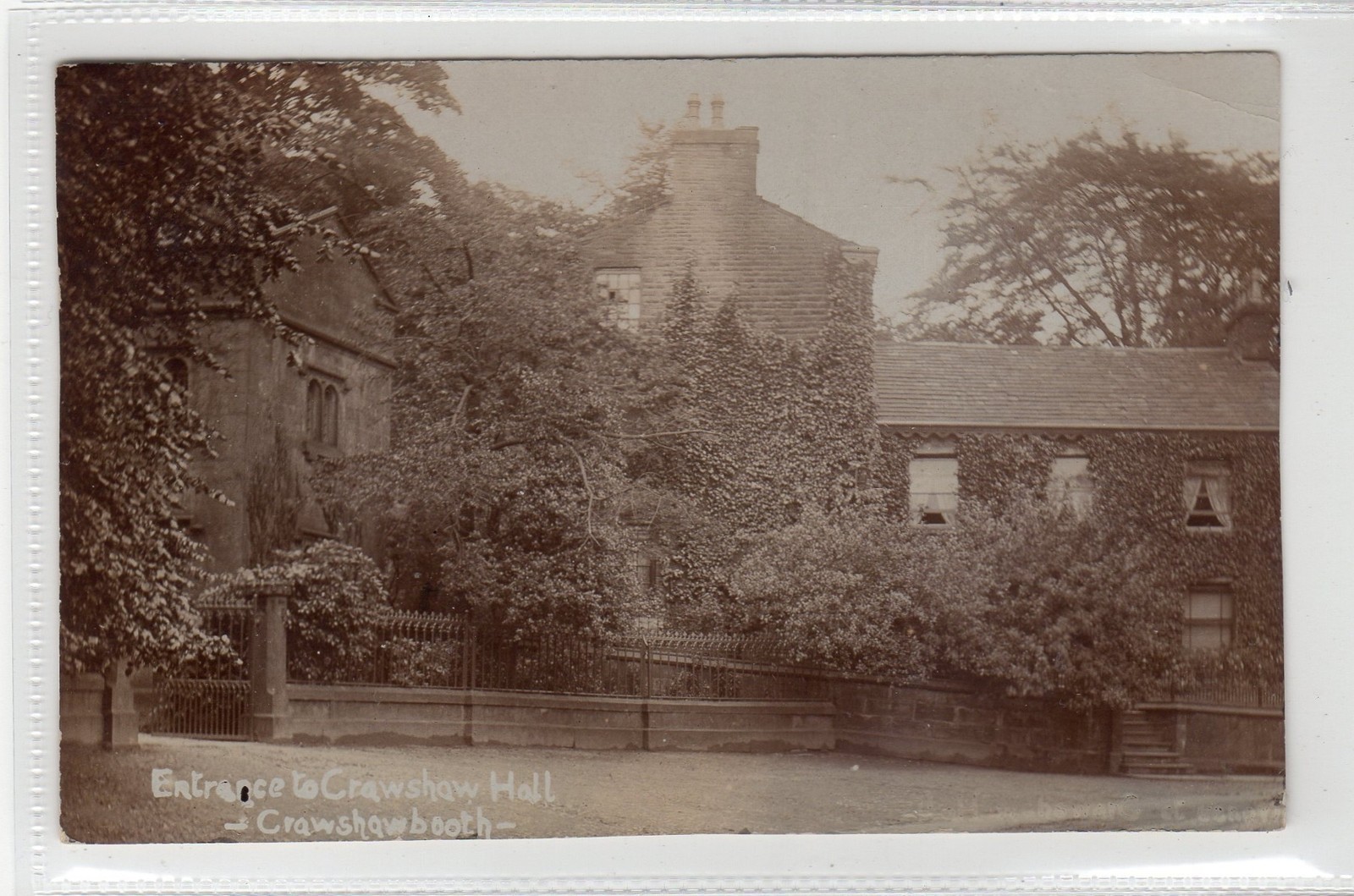 ENTRANCE TO CRAWSHAW HALL, CRAWSHAWBOOTH Lancashire postcard (C25471