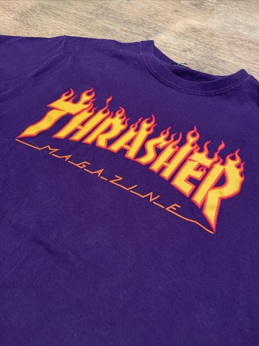 Thrasher Magazine Mens Purple Spellout 