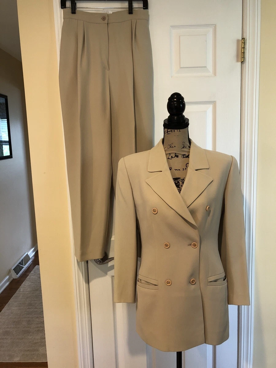 Valentino Miss V Women's Pants Suit Set Blazer Jacket Size 8 / 42