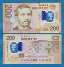 Albania 200 Leke P 76 2017 UNC Polymer