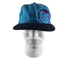 NEFF TEAL PURPLE SMILEY FACE FLAT BILL HAT