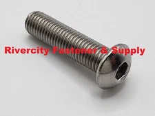 5/16-24x1-1/4 Stainless Button Allen Head Bolts 5/16x24 x 1-1/4 Screws