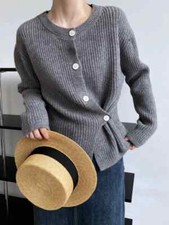 Cardigan En Maille Doux Grise Chaud Pour Femme Over 38047