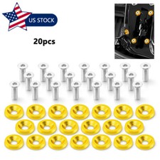20pcs Gold Aluminum Fender Bumper Washer  M6 Bolt Engine Bay Dress Up Kit