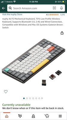 Nuphy V1 air75 wireless mechanical keyboard