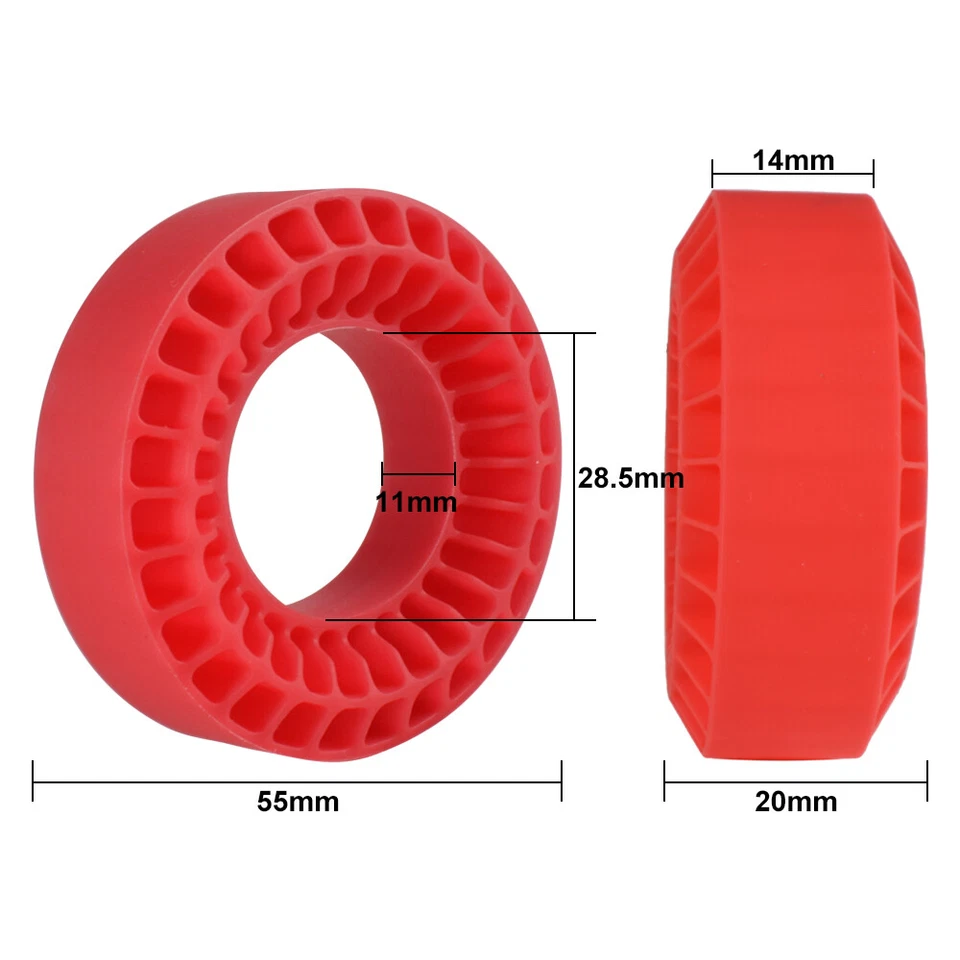 1.0'' Tires Inner Inserts Silicone 55mm for 1/18 1/24 RC Crawler Car TRX4M SCX24 - Image 3 of 4