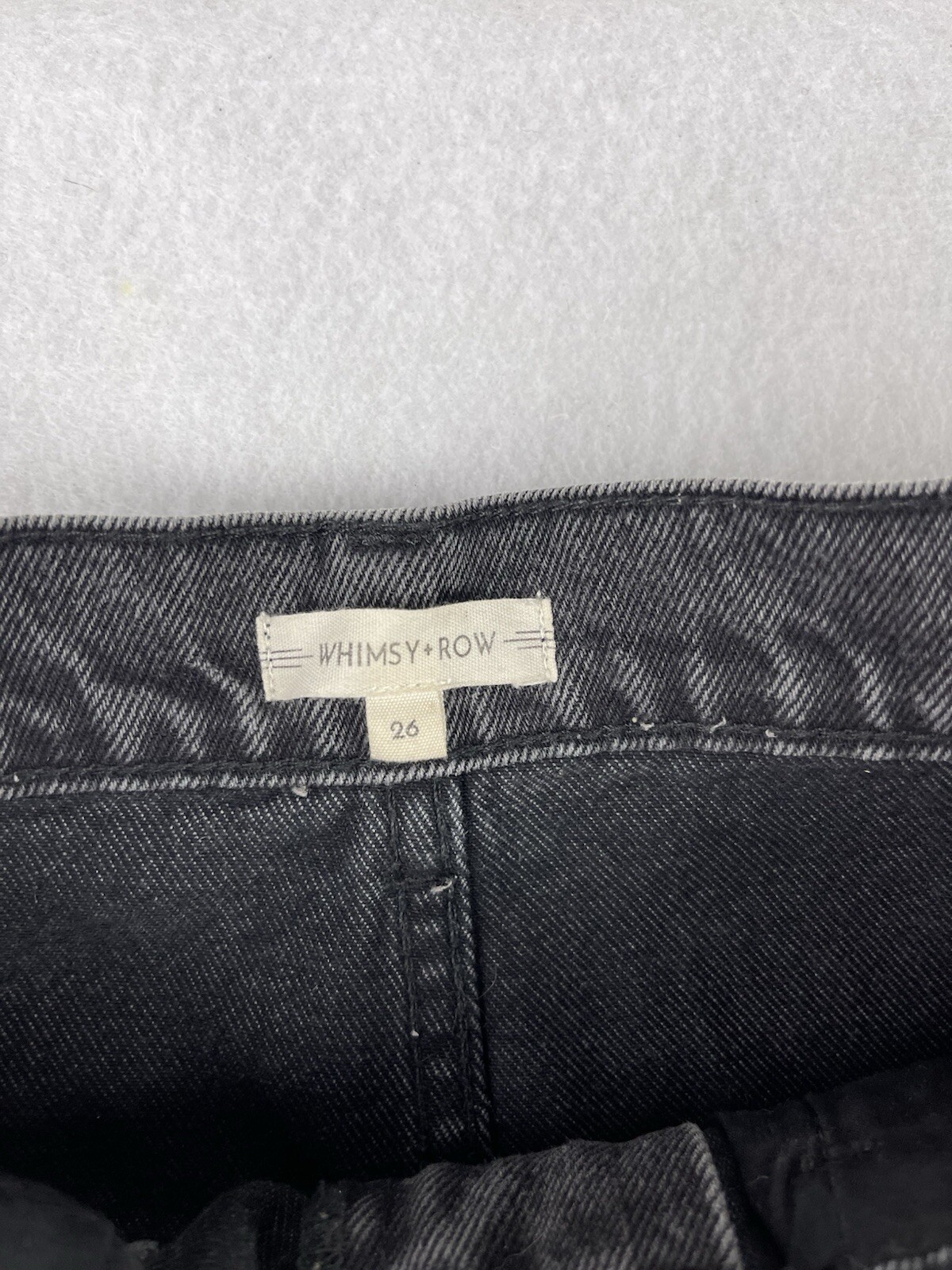 FILA Jeans donna WHIMSY + ROW vita alta gamba larga taglia 26X28 grigio