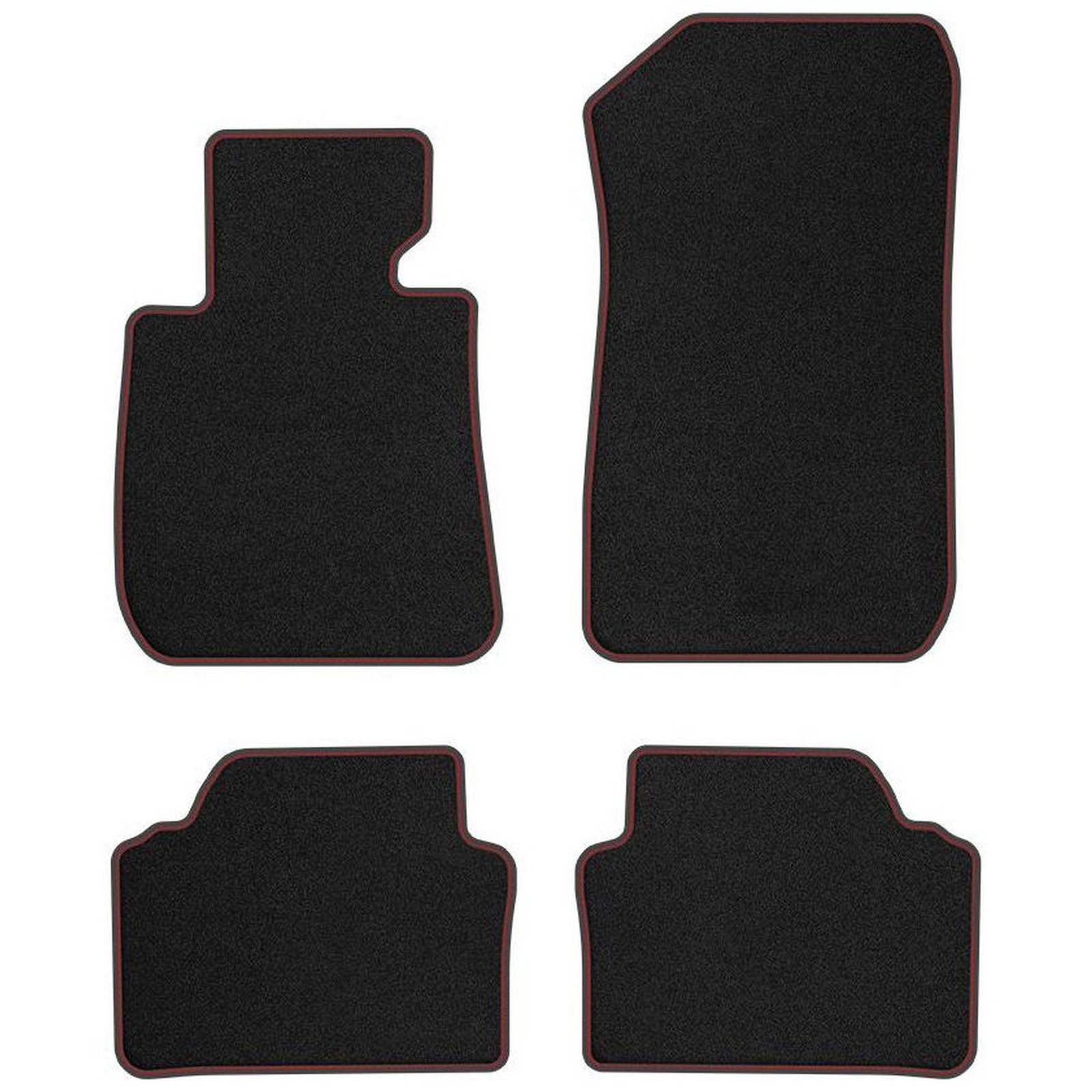 Jeu tapis de sol velour premium mat rouge BMW Serie 3 E92 auto coupe
