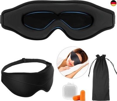  Schlafmaske für Herren Frauen 3D, einzigartige Fase,100% Licht blockierende  