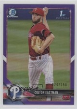 2018 Bowman Draft Chrome Purple Refractor 24/250 Colton Eastman #BDC-96 f0v