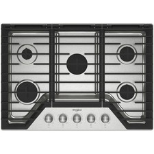 Whirlpool 30" Gas Cooktop with 5 Sealed Burners - WCGK7030PS