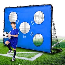 2 in 1 Soccer Goal Portable for Teen Backyard Soccer Training Net Detachable ...