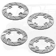 Front + Rear Brake Disc Rotors For Kawasaki KAF820 KAF1000 Mule PRO DX FX 15-23