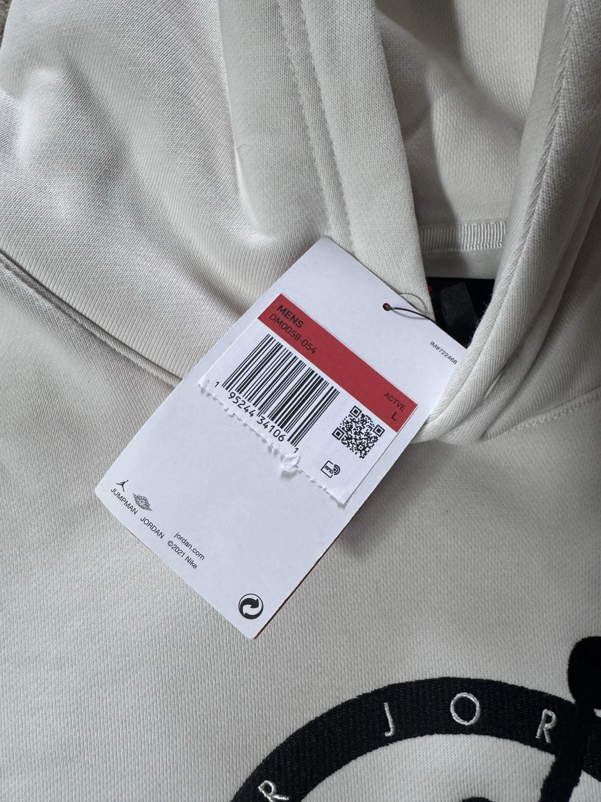 OFF WHITE Felpa con cappuccio Nike X Air Jordan Off White Sail White taglia Large