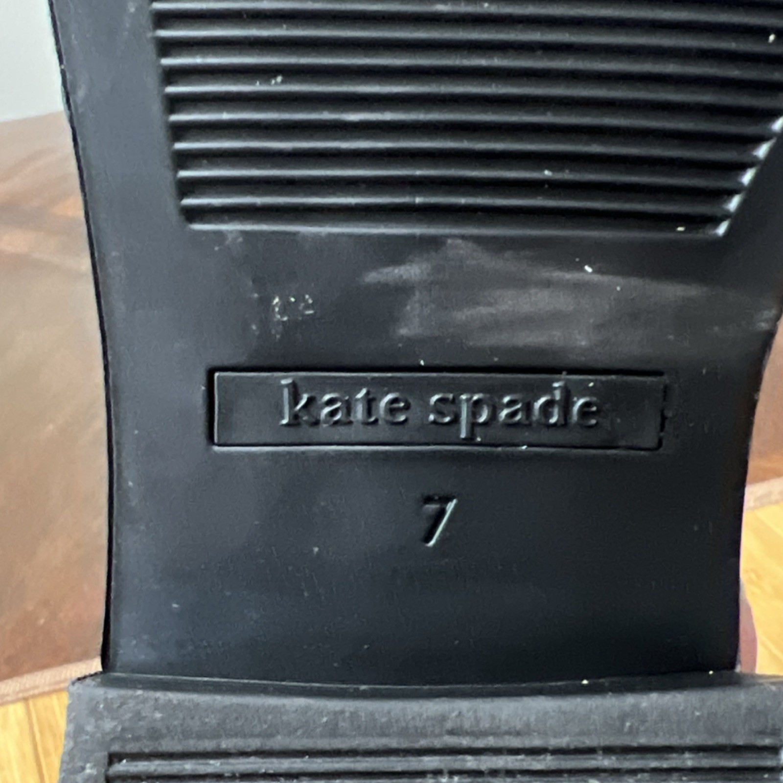 kate spade new york Solstice Black Waterproof Chelsea Ankle Boots PVC Textile thumbnail 7