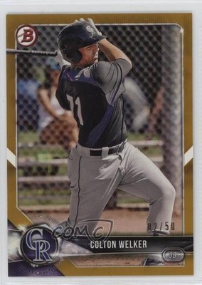 2018 Bowman Prospects Gold 2/50 Colton Welker #BP39 h3a