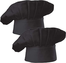 Chef Hat for Men Women Set of 2 Pack Adult Baker Kitchen Cooking Chef Cap