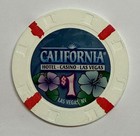 California Hotel Downtown Las Vegas Nevada $1 Casino Chip — photo 1