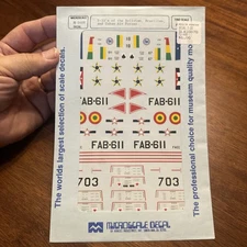 Superscale Decals 720408 1/72 Scale T-33 Shooting Star Bolivia, Brazil, Cuba