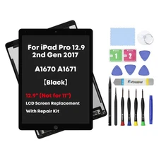 For iPad Pro 12.9" 2017 2nd Gen LCD Display Glass Touch Screen Digitizer (Black)