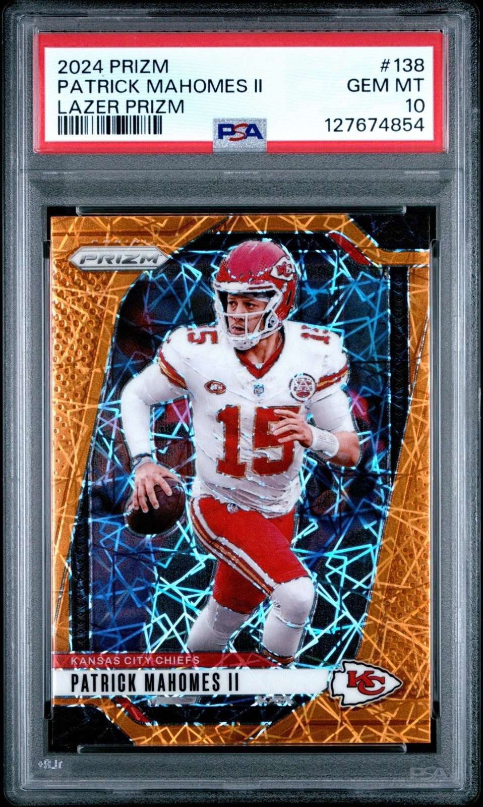 2024 Panini Prizm #138 Patrick Mahomes II Lazer MLB PSA 10 Chiefs Kansas City