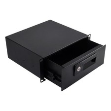 10inch 2U Rack Mount Lockable Drawer, 7.87inch Depth Server Cabinet Case 10 I...