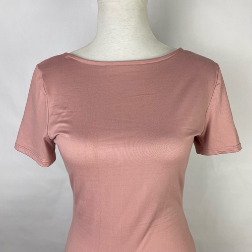 Free People Neu mit Etikett Medium Blush Pink Mauve Fahrrad Short Scoop Back Body Strampler - Bild 2 von 8