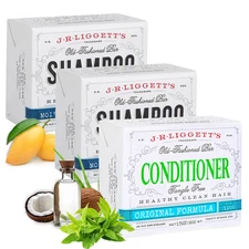 J.R.LIGGETT’S Shampoo Bars and Conditioner Set - Conditioner Bar 1.75Oz + Two Mo