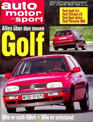 4) Auto Motor Sport AMS 18/1991 - Porsche 968 Coupe mit - Audi 100 S4 mit 230 P